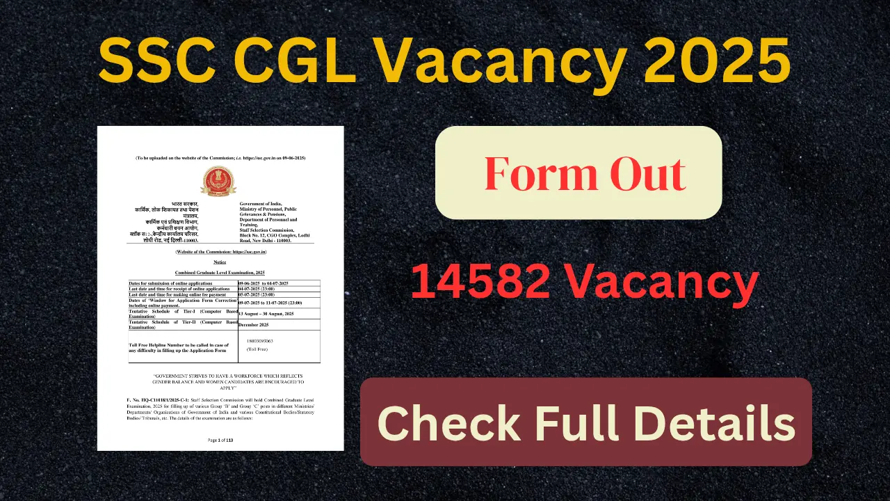 You are currently viewing SSC CGL Vacancy 2025 Out: Check Full Details In hindi