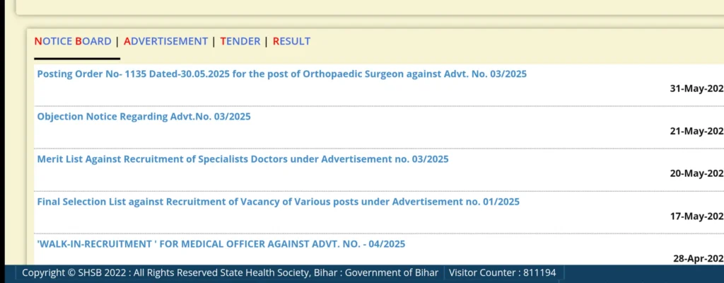 Bihar Ophthalmic Assistant Bharti 2025